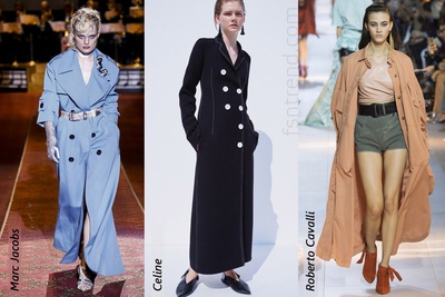 модные тенденции весна-лето 2016, длинные пальто