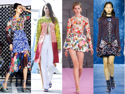 модные тенденции весна-лето 2016, цветочный принт
